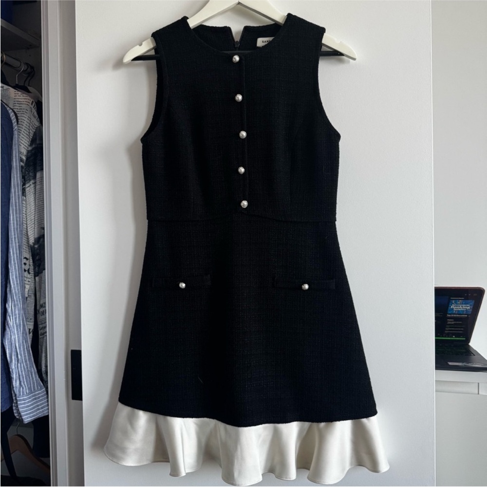 Sandro two tone tweed short dress